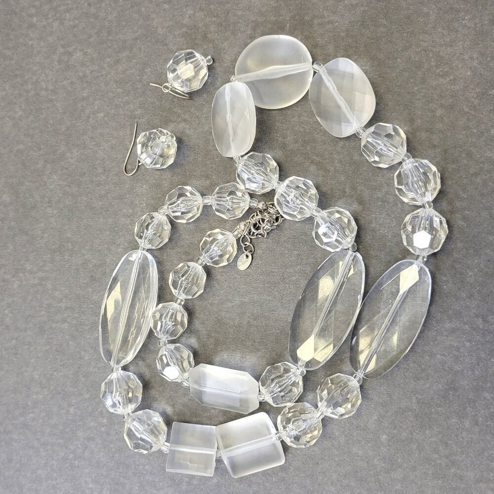 Lucite Glass Bead Necklace